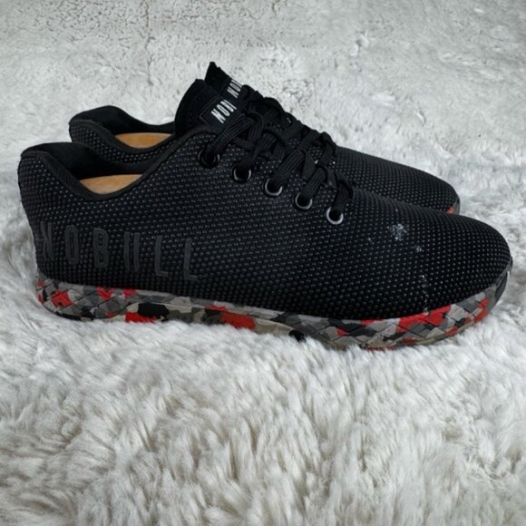 NoBull Trainers Black Red Grey Camo Superfabric Crossfit Gym Shoes W 7.5 M 6 - Picture 1 of 8